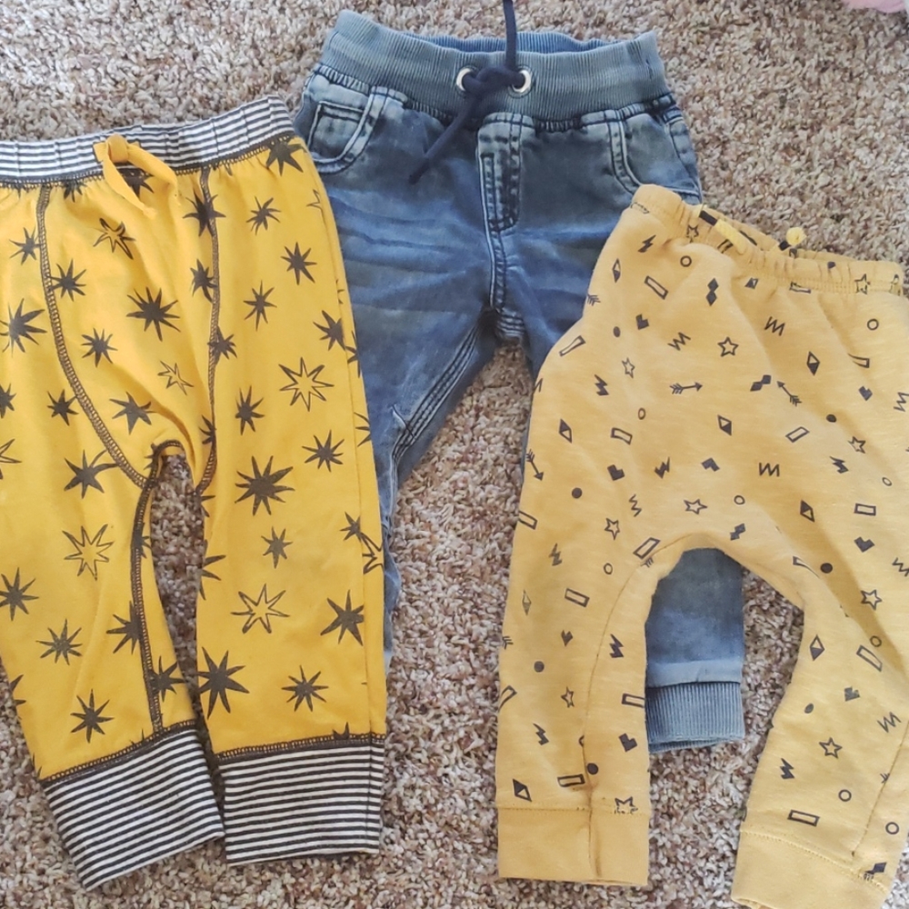 3 pairs 12-18 month pants joggers baby toddler